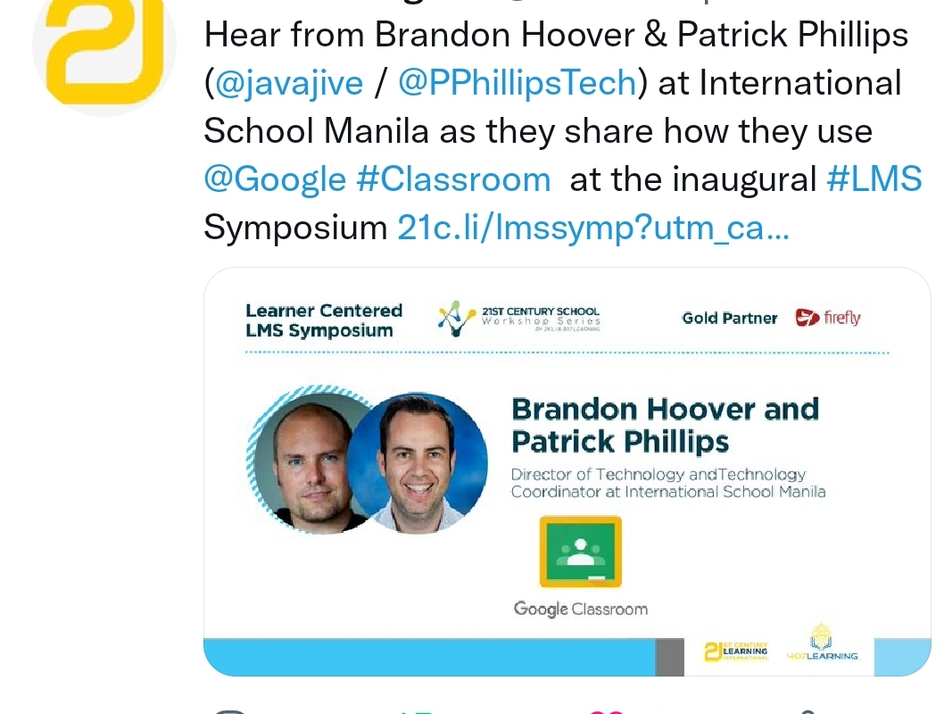 21CL LMS Symposium - International School Manila