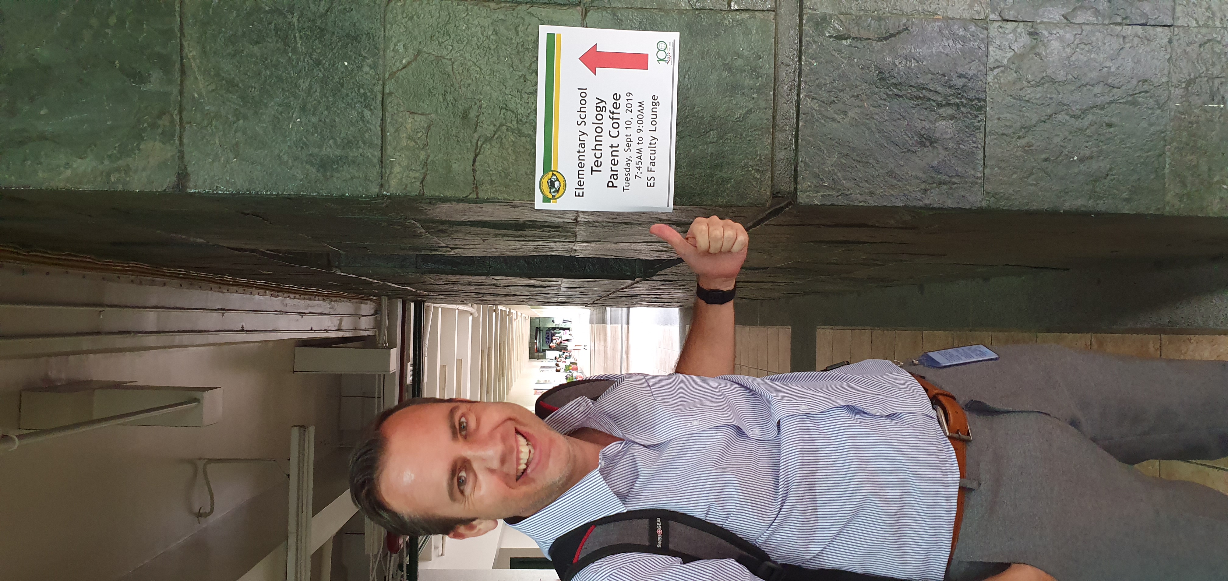 Parent coffee mornings showcasing technology