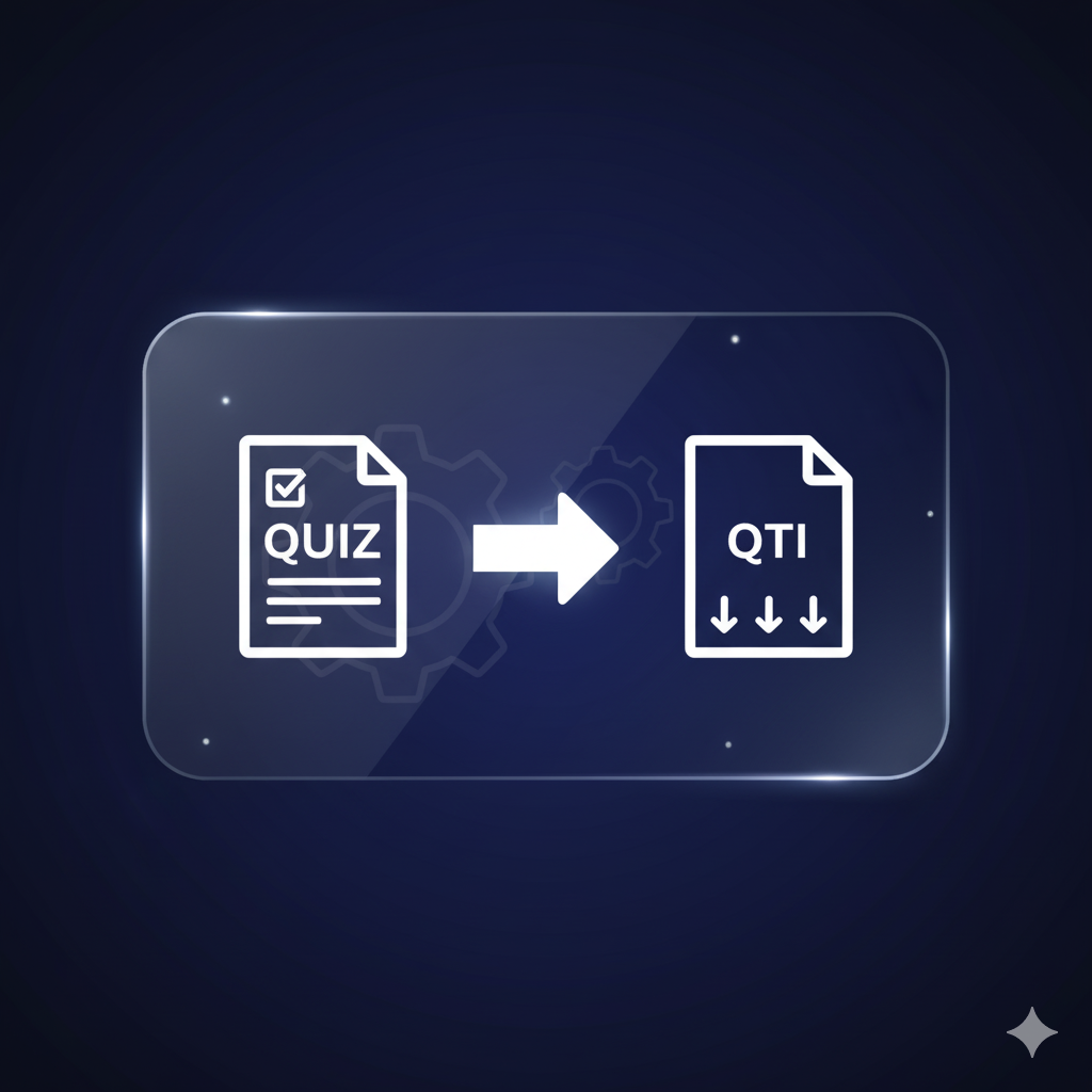 Screenshot of Vevox to Canvas converter showing QTI output